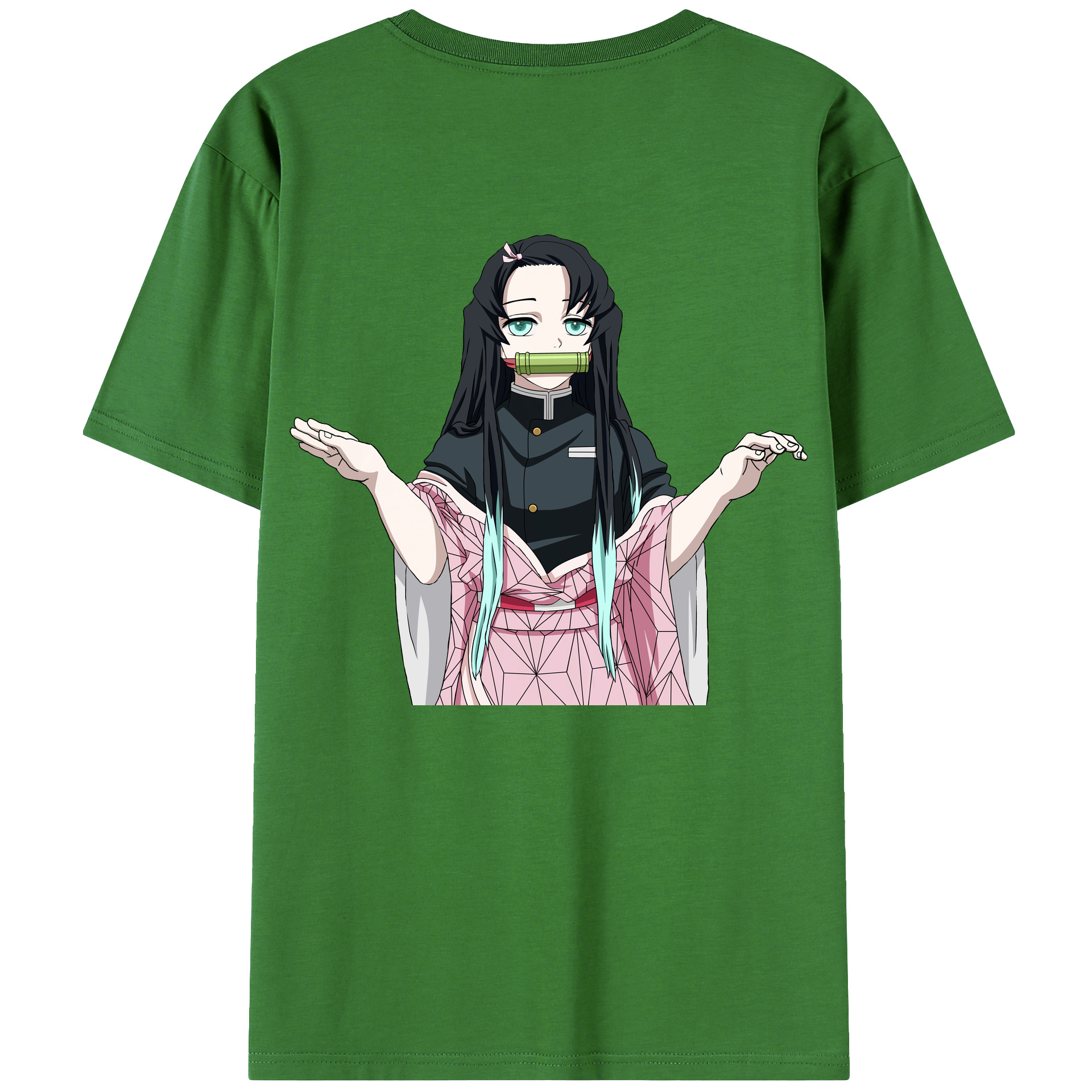 （画像用） 鬼滅の刃（きめつのやいば）竈門 禰󠄀豆子／かまど ねずこ Kamado Nezuko レディース半袖Tシャツ(バックプリント)